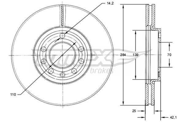 TOMEX Brakes Bremsscheibe
